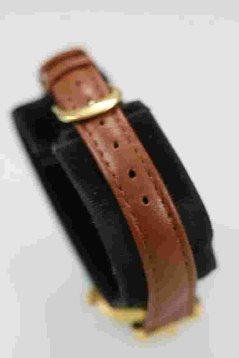 Maurices Women Watch Stainless Steel Gold Battery Leather Brown WR Green Quartz