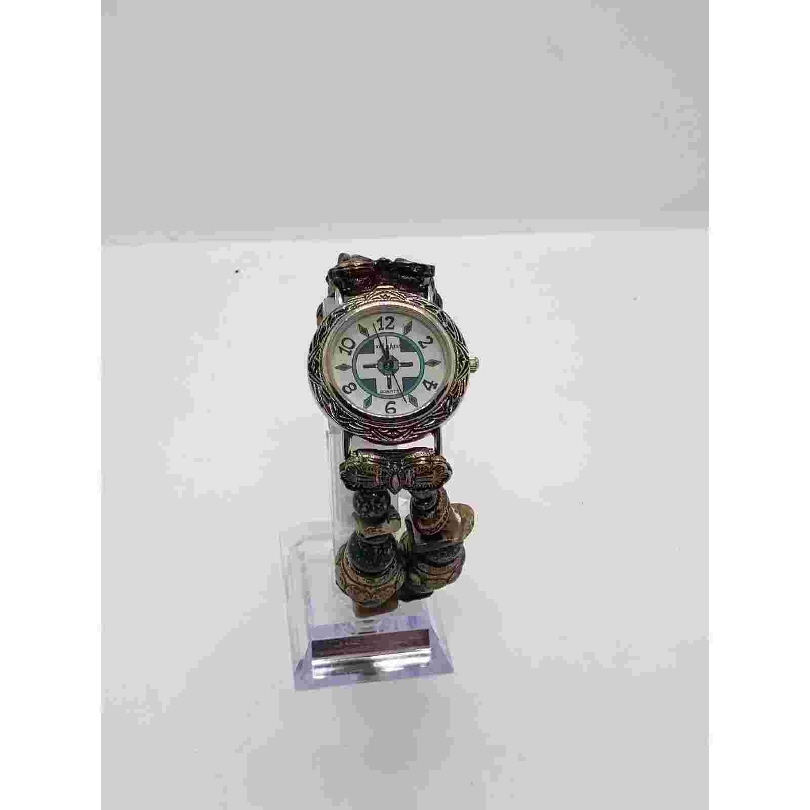 LA Express women's watch. Multi colored beaded band,. LAX206-070 PC21