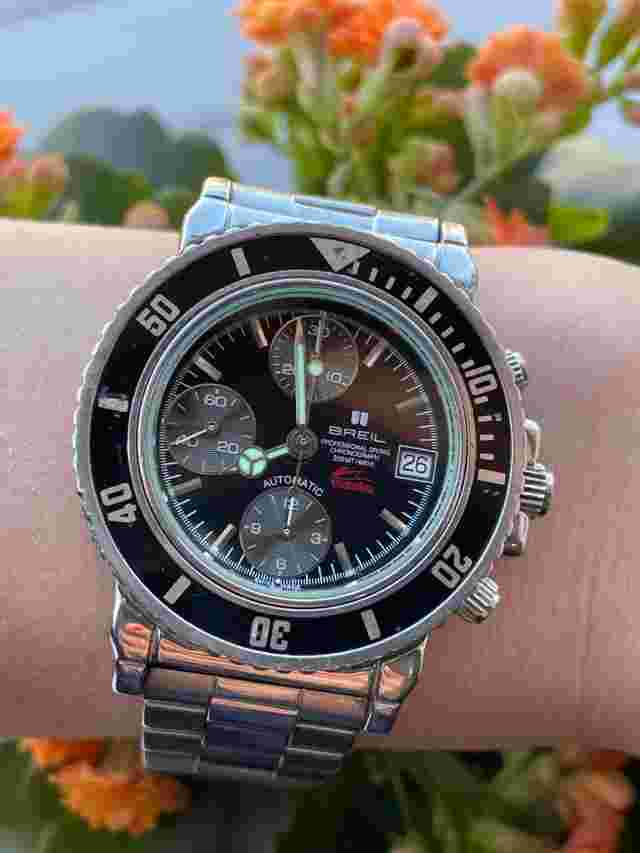 BREIL MANTA PROFESSIONAL DIVING T2005B CHRONOGRAPH AUTOMATIC MENS 40.5mm SWISS