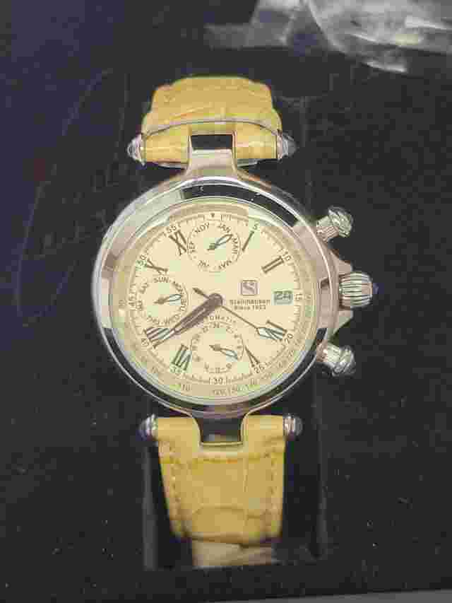 Steinhausen Women's TW691 Classic Marquise Automatic Silver Toned Watch S16