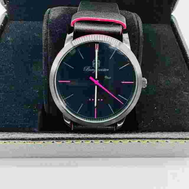 Burgmeister Damen Quarzuhr Watch, BM523-620C Black & Pink Fast Shipping New