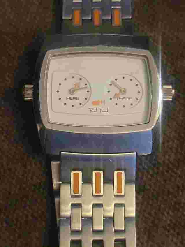 Vintage Paul Frank PMRE08BR Red Eye Express Stainless Steel Dual-Time Watch