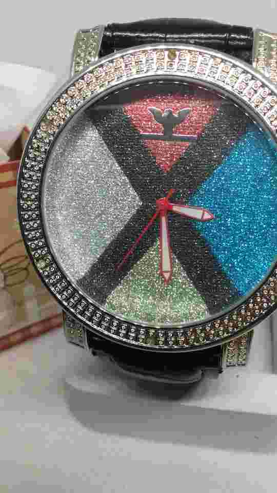 NEW Diamond King Men's Watch Natural Diamonds Iced Out Diamond Dust Dial