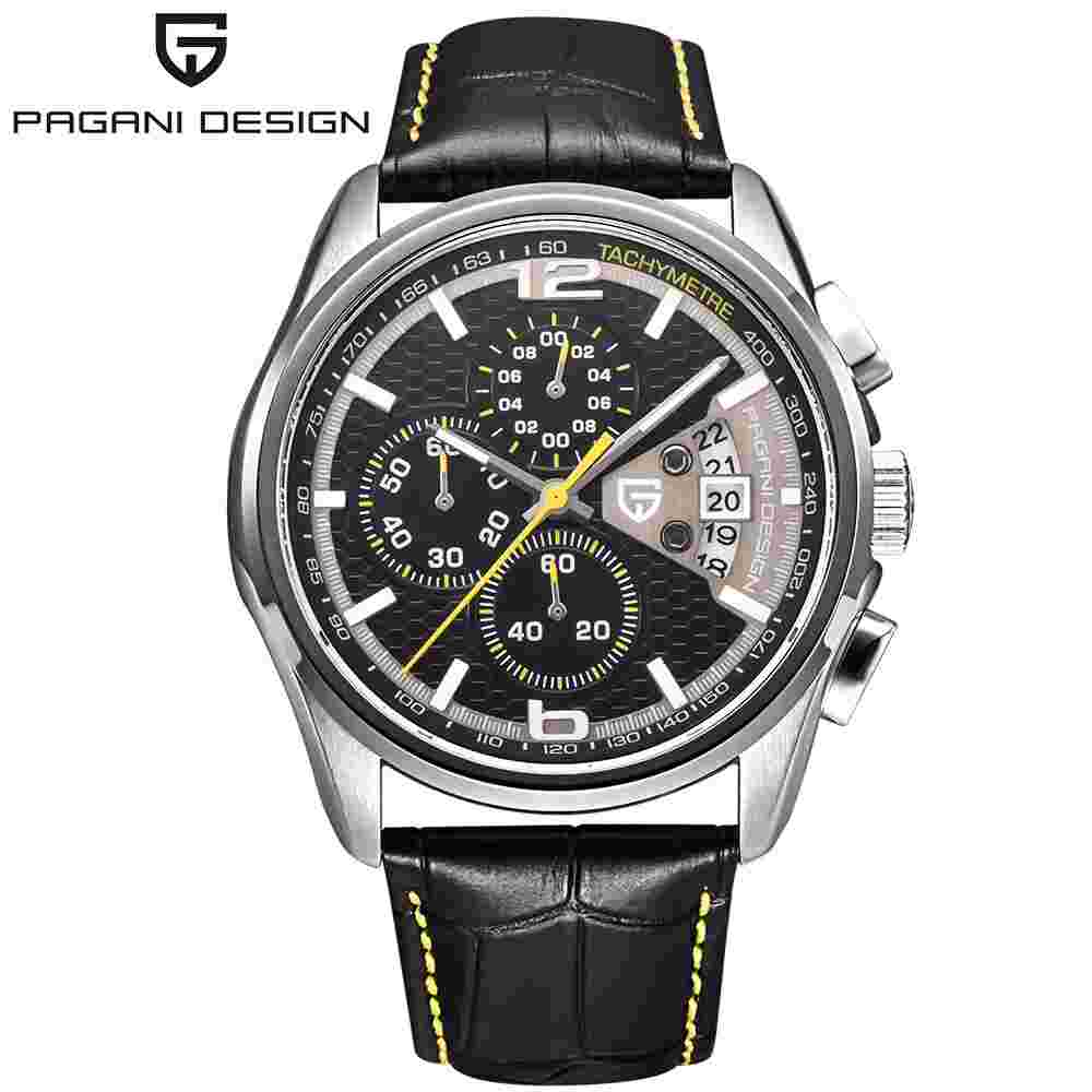 PAGANI DESIGN Mens Watch Multifunction Date Watches Chronograph Sport Wristwatch