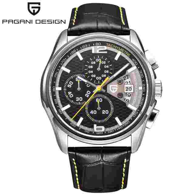 PAGANI DESIGN Mens Watch Multifunction Date Watches Chronograph Sport Wristwatch