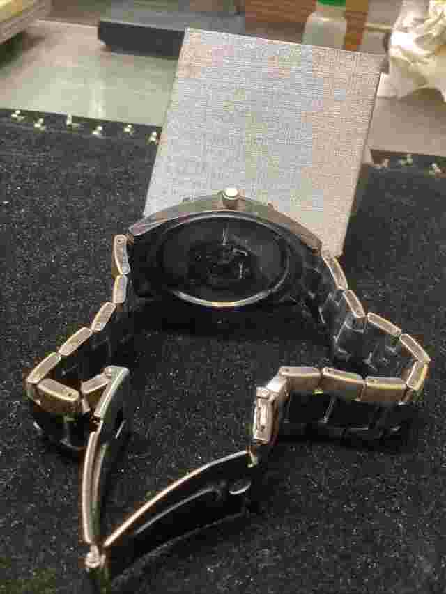 Charles Raymond Quartz Analog Mens Gold Black Stainless Steel Strap Wristwatch