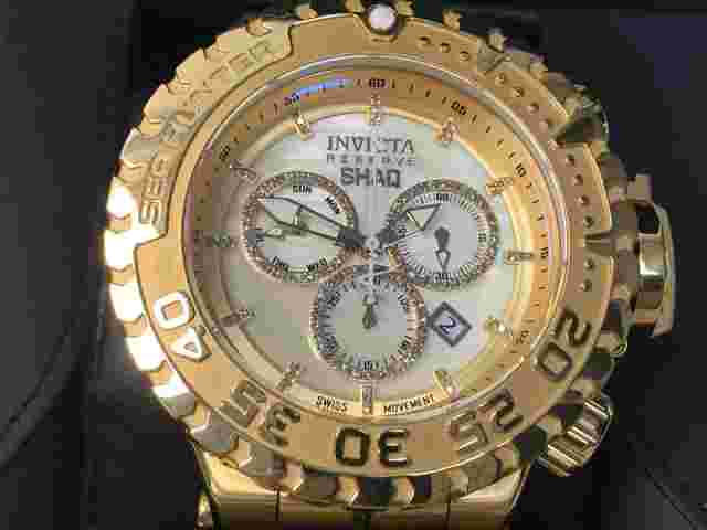 LIMITED EDITION INVICTA RESERVE SHAQ .52ct DIAMOND WATCH Gold, MOP Dial 65/2000