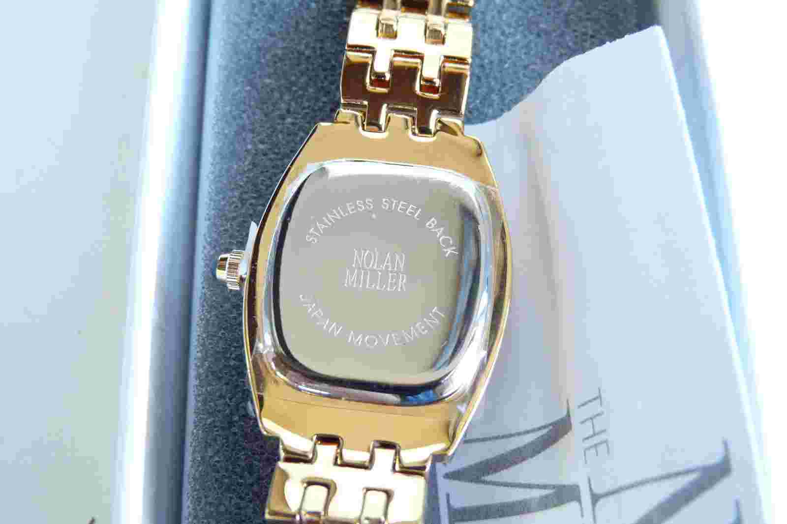 Nolan Miller Glamour Collection Gold Tone Clear Crystal Watch Orig Box NEW Rare