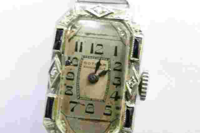 14 KARAT GOLD ART DECO GOTHAM GOTHAM SHOCK-BILT LADIES WATCH