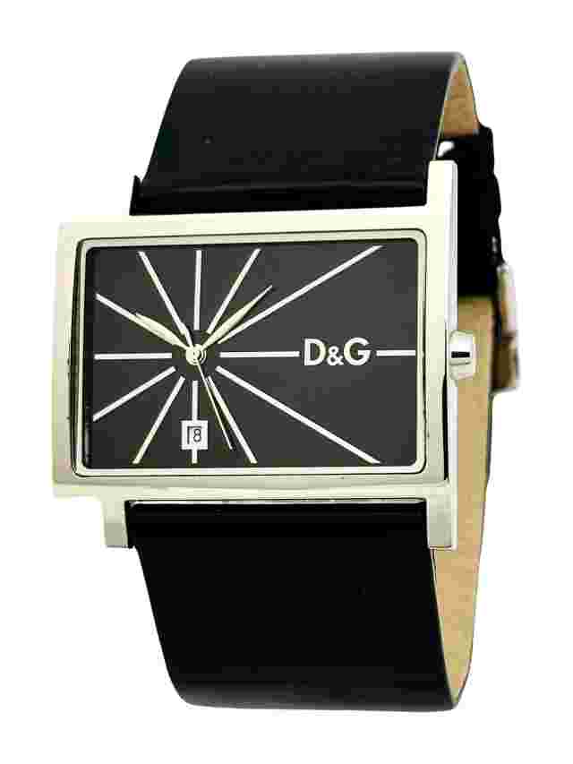 D&G Dolce and Gabbana Ladies DW3719340016 Black Shiny Leather Strap Watch