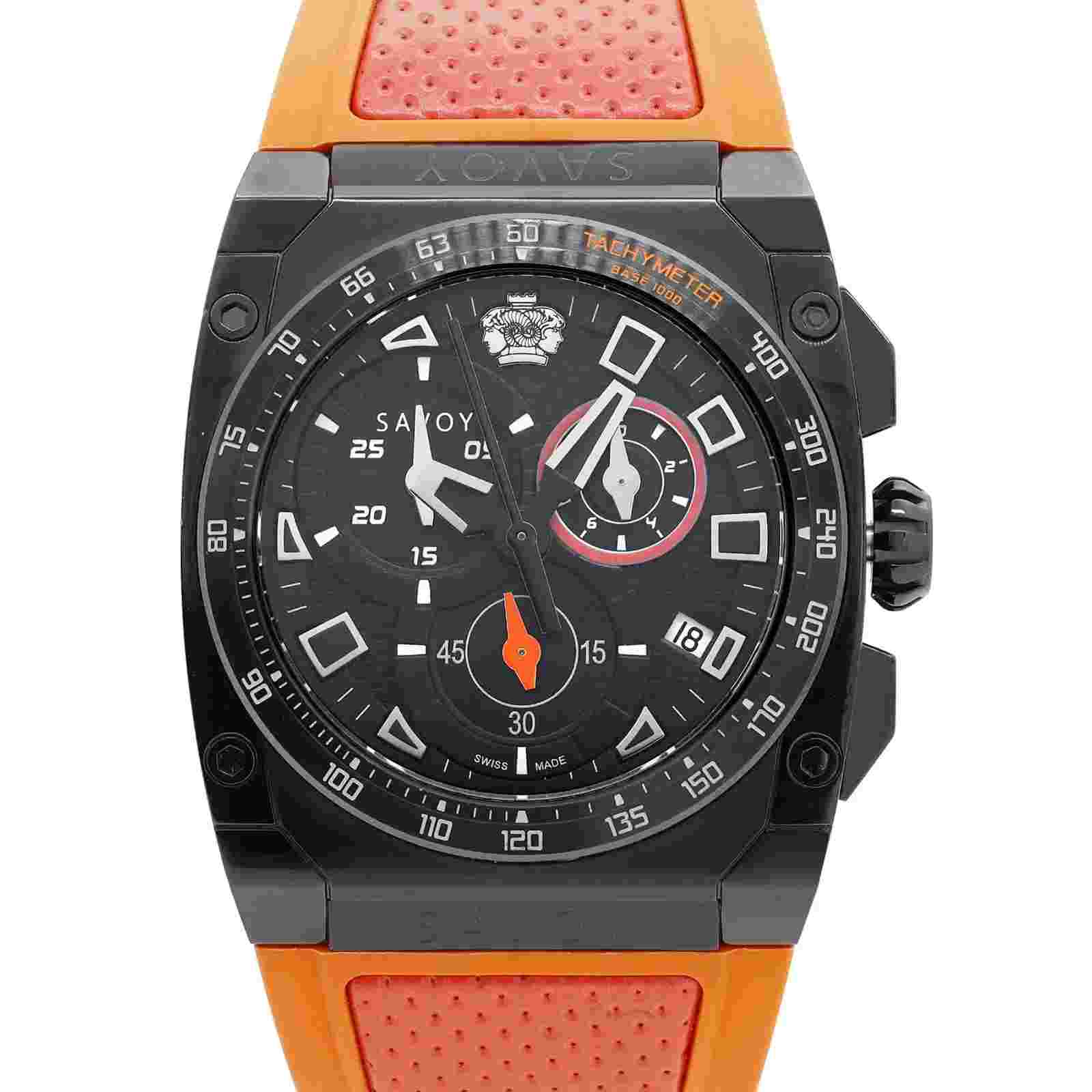 Savoy Icon Extreme Steel Chronograph Black Dial Mens Quartz Watch WM1.22C7TA.27