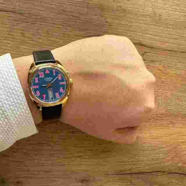 NEW Very Rare Watch Slava California Pink 2428 Slava Watermelon Made in USSR