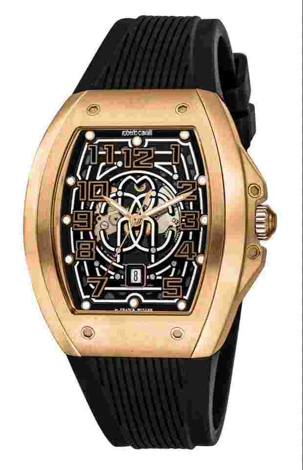 Japan limited roberto cavalli BY FRANCK MULLER "RV1G205P1071" Tonneau Brand New