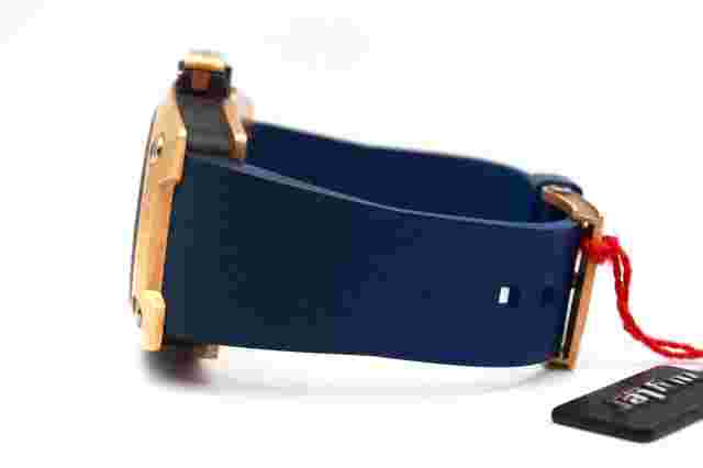 Wyler Geneve Code R GMT 18k Rose Gold Blue Dial Automatic 44mm Men's Watch 200.2