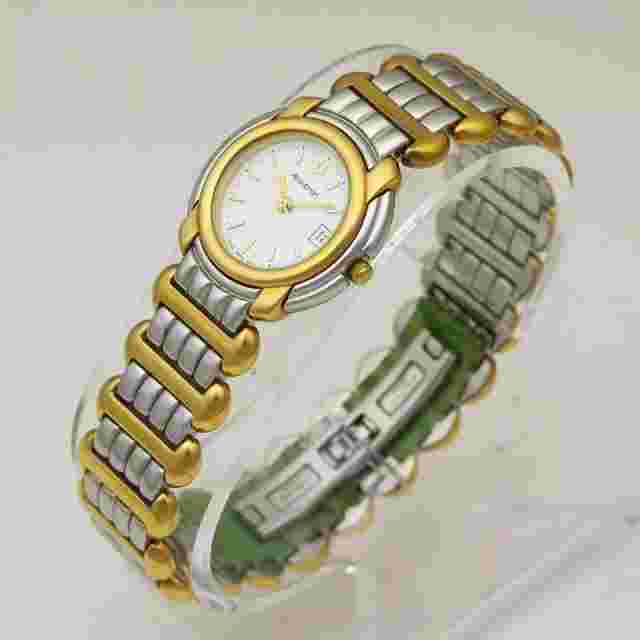 Bulova Accutron Engraved Stainless Steel Two-Tone Watch 28B35
