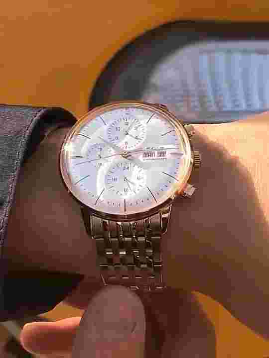 Mens Automatic Mechanical Watch Bauhaus Date Stainless Steel Luminous Waterproof