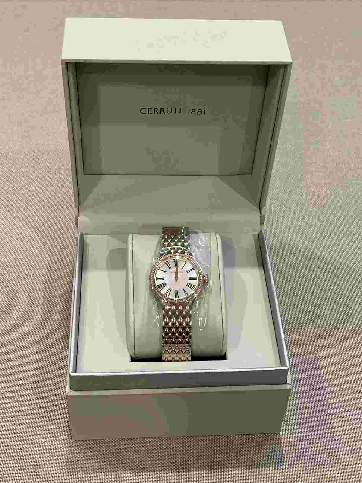 Cerruti Lamone Classic Two Tone Gold Silver Diamond Ladies Watch CRM29002