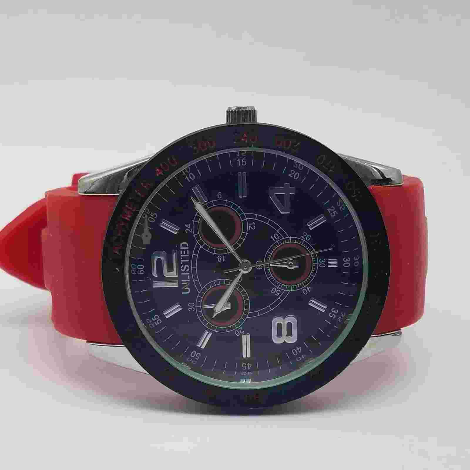 Unlisted UL-1203 46mm Chrono Black Dial Watch 86g