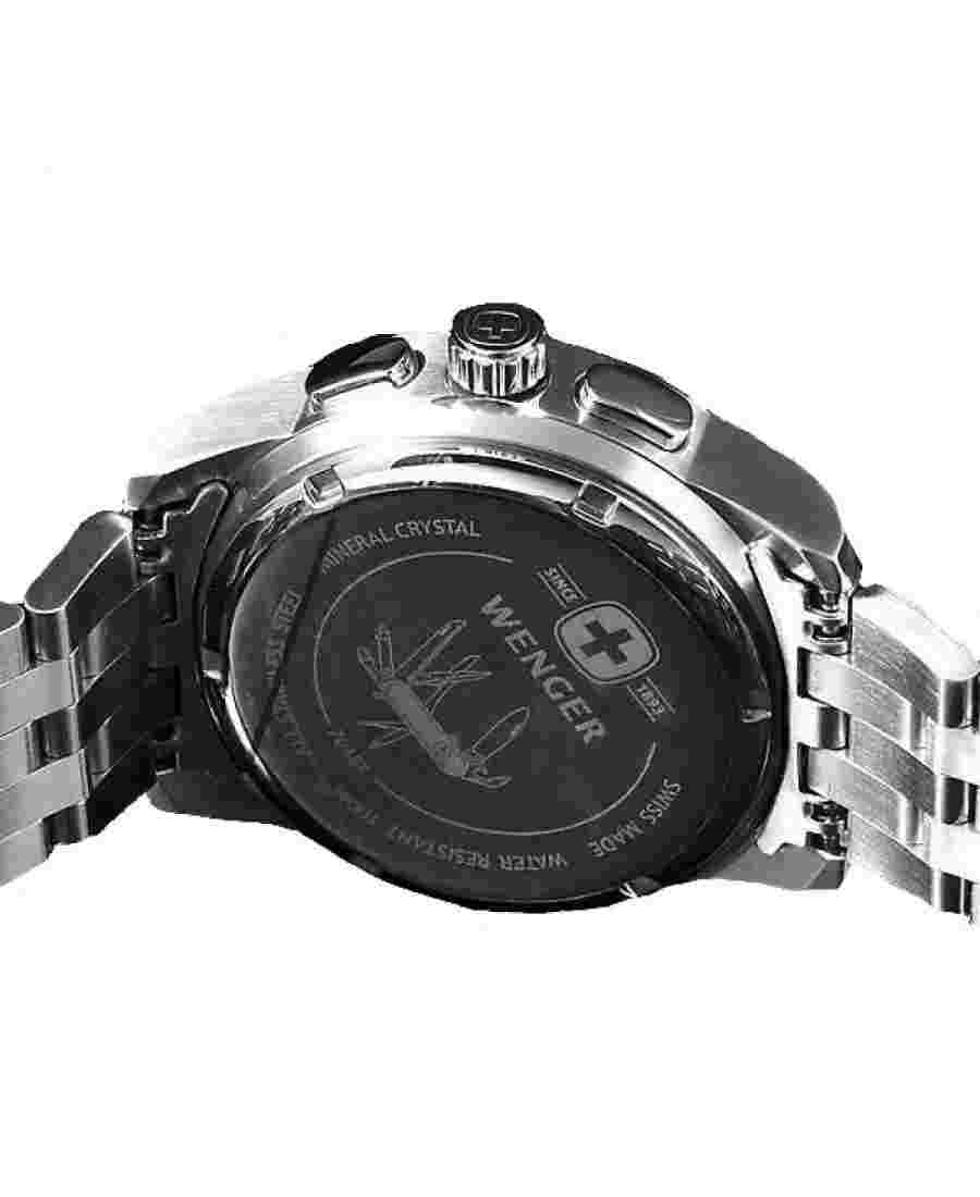 WENGER Men Digital Quartz Casual Watch Classic Dress Black Dial Waterproof Round