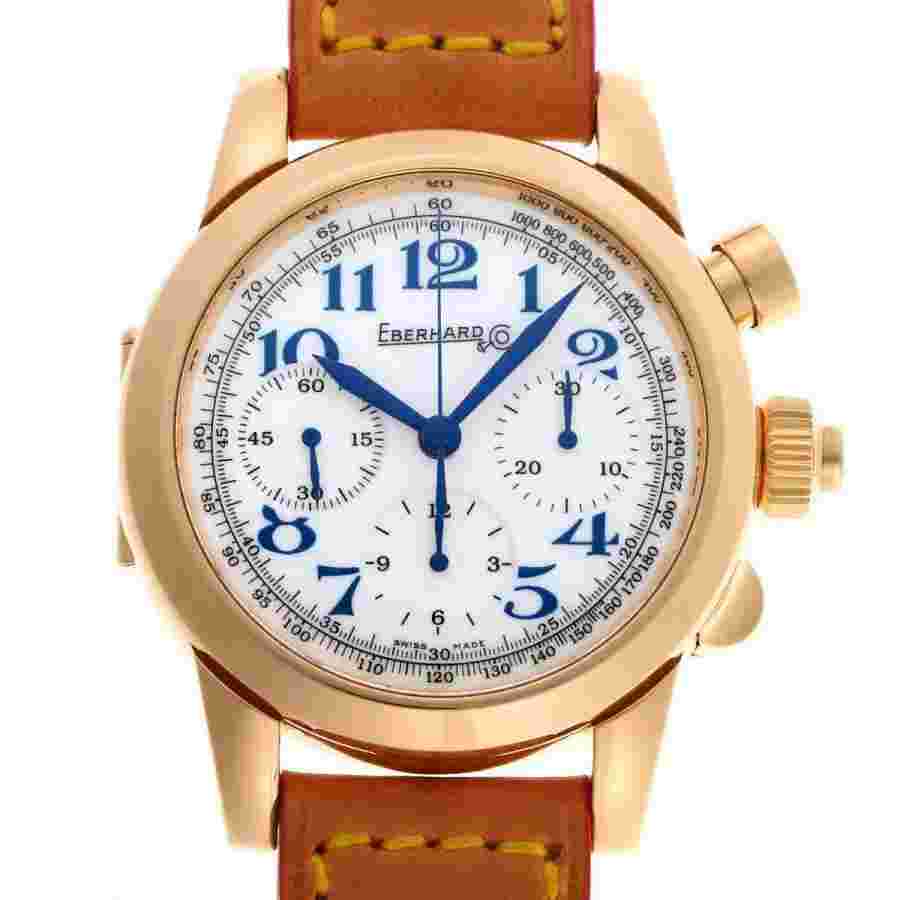 EBERHARD TAZIO NUVOLARI Chronograph 30061.1 Automatic White Dial Rose Gold Mens