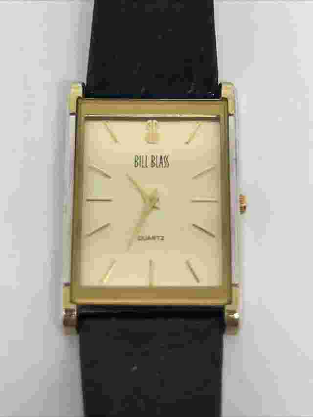 Vintage Bill Blass Quartz Base Metal Bezel Stainless Steel Back Watch