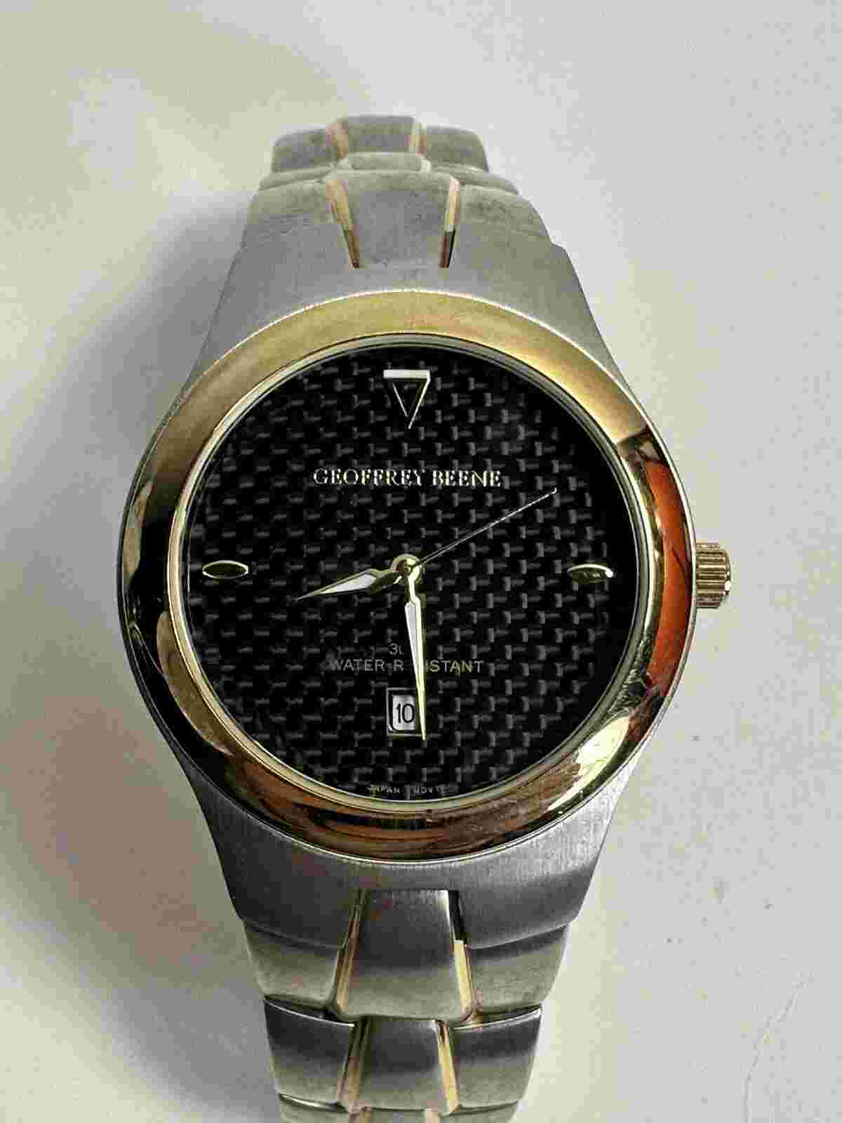 Geoffrey Beene Watch 30M Stainless Steel Mens Wrist Watch