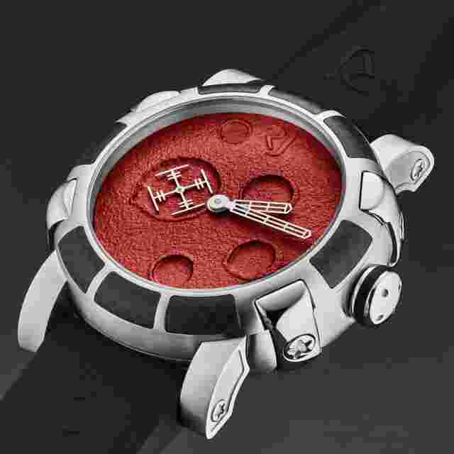 Romain Jerome Mens 'Moon Dust' Red Dial Black Strap Automatic RJMDAU.701.10