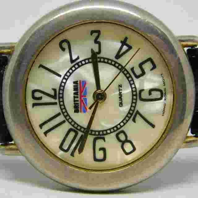BRITTANIA BL145 V204 Genuine Leather Quartz Analog Women's Watch New Battery