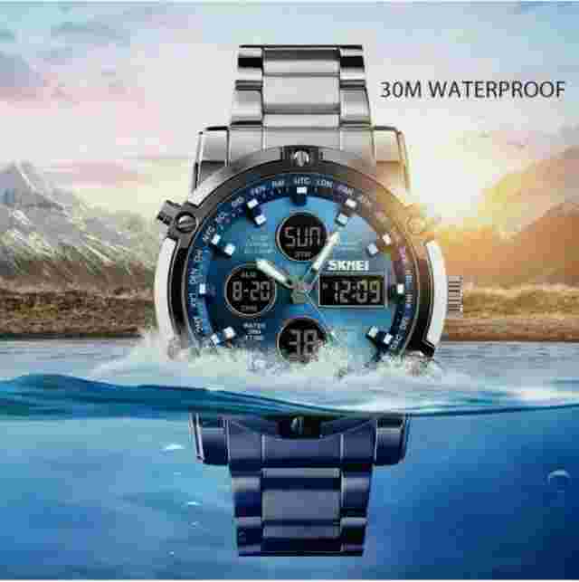 SKMEI Mens Wristwatch Waterproof Military Analog Digital Watches chronograph UK