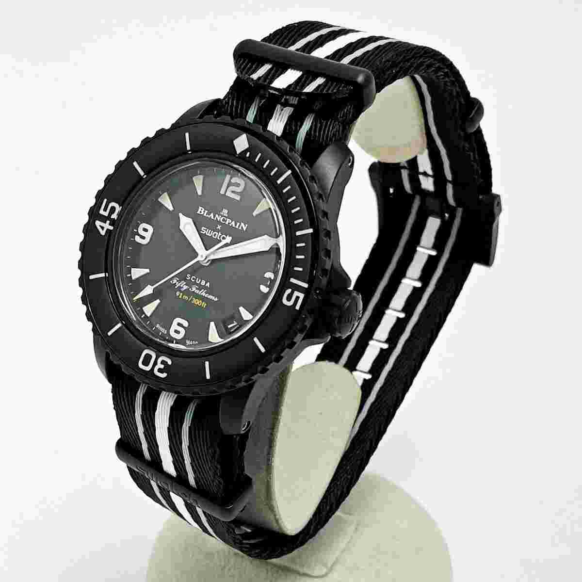 [Used] BLANCPAIN x SWATCH Fifty Fathoms Ocean of Storm S035B400 Automatic watch