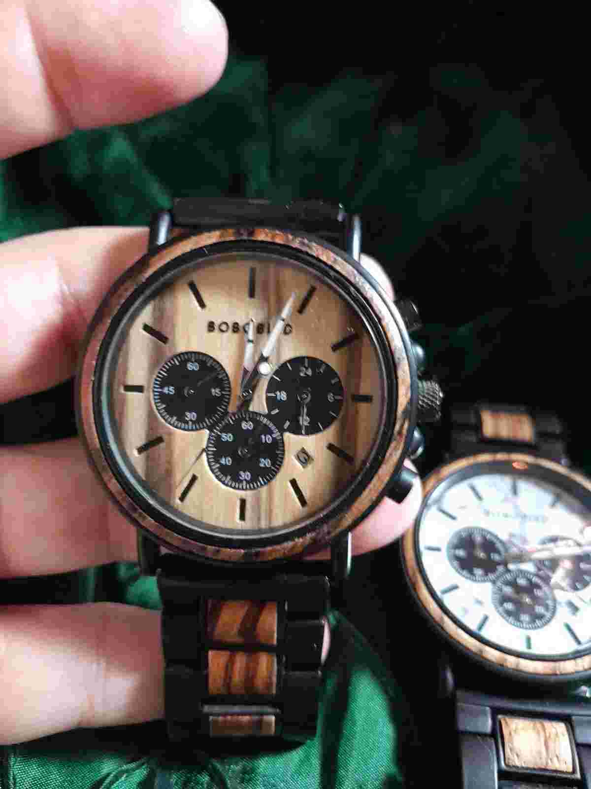 Bobobird Wood Watch Men Lot Of 2. 6.75" Wrist. Read Description