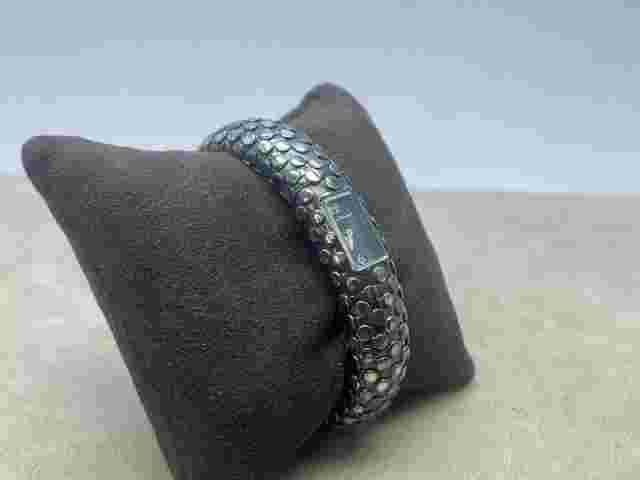 Rare Women's Swiss TOMMY BAHAMA 925 Sterling Silver Polka Dot Cuff Watch TB4013