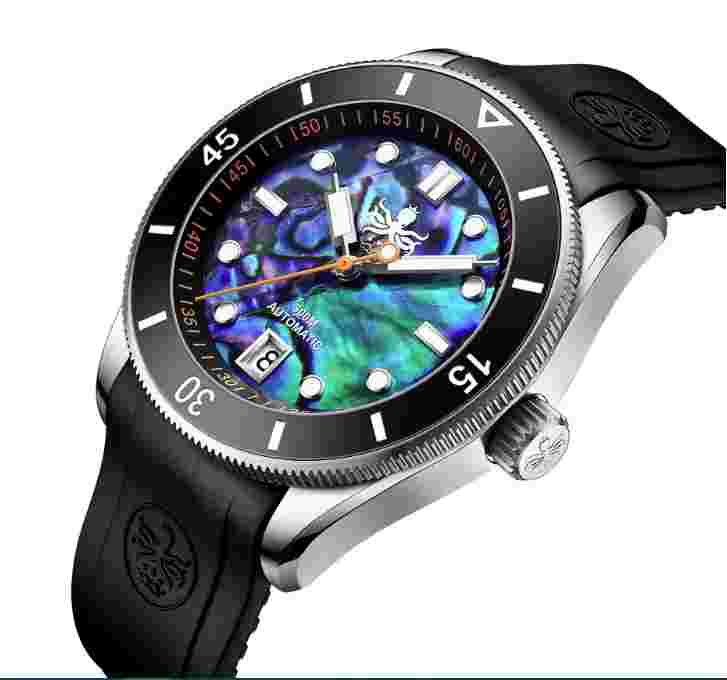 PHOIBOS WAVE MASTER PY010ER 300M Automatic Dive Watch Abalone Shell