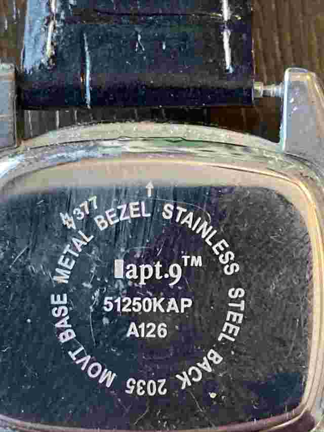 apt 9 watch woman’s Runs Good Has Scratch On Lens Will Have A New Battery As Is