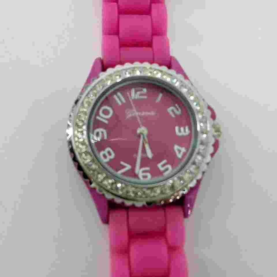 Geneva Platinum No. 7805 Rhinestone Women's Pink