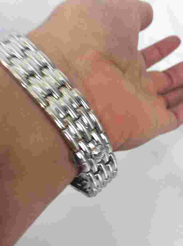 Beautiful Judith Ripka Blue Face Stainless Steel  Diamonique Watch