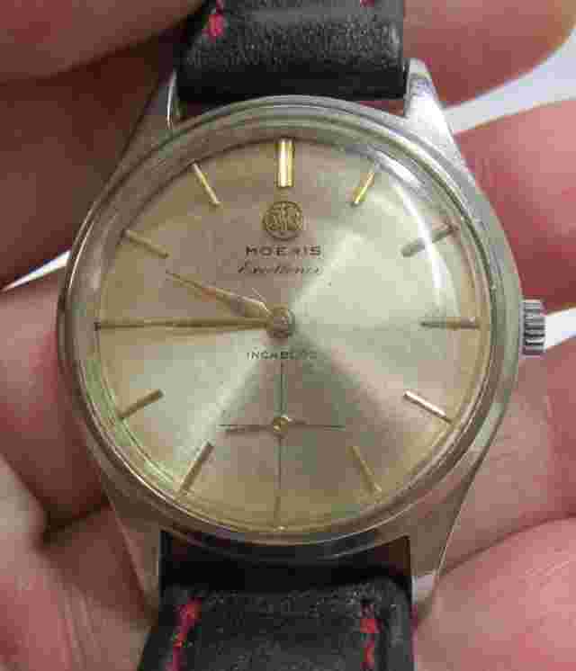 VINTAGE "MOERIS" EXCELLENCE Cal. 13''' WRIST WATCH, WORKING, CASE NOT ORIGINAL