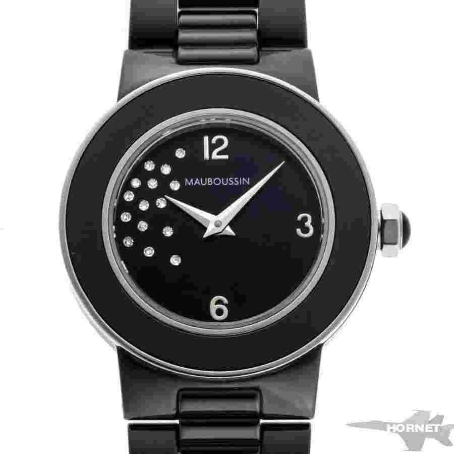 MAUBOUSSIN AMOUR LA NUIT 9249101-590 Quartz Black Dial Ceramic Womens Watch