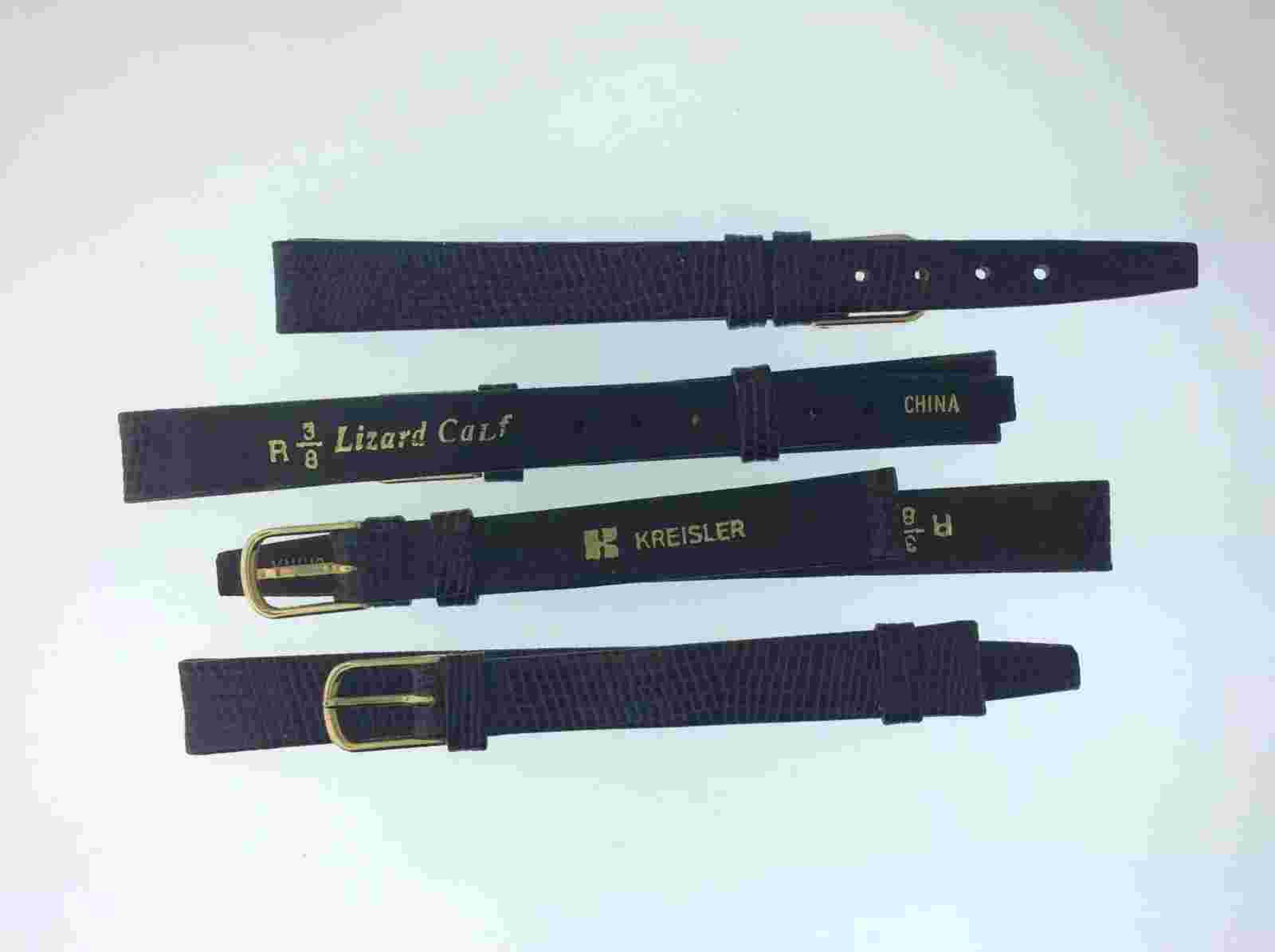 Watch Bands - Dark Brown Lizard Calf size Regular 3/8 - Special Pricing