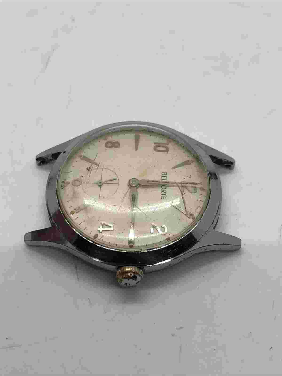 VINTAGE  BELFORTE ELECTRONIC MEN'S  WRISTWATCH For Parts Repair