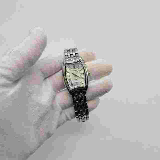 Steel By Design Women Watch 25mm Swiss Parts Silver Tone Band 7.3" New Battery *
