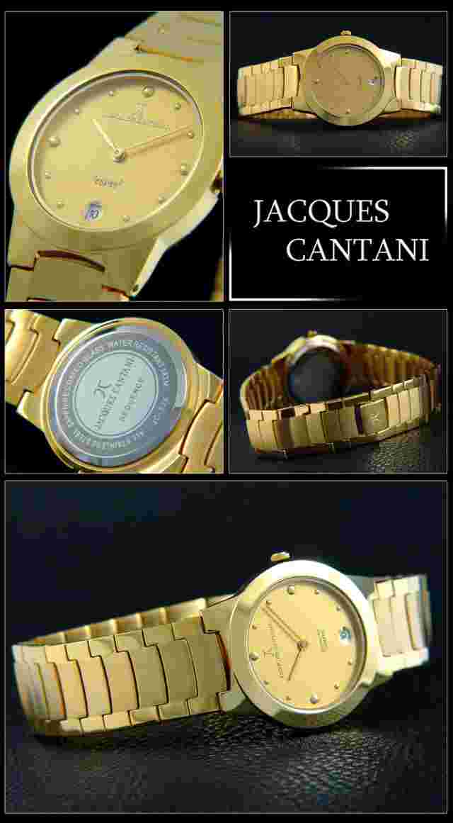 JACQUES CANTANI JC-526 Pretty Unisex Watch Stainless Steel Gold Plated