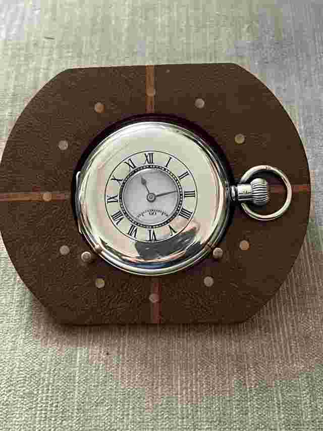 JW BENSON 15 JEWELS HALF HUNTER POCKET WATCH EXCELLENT. LONDON 1938 Silver