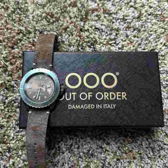 Out Of Order (OOO) Turqoise & Brown Ultra Distressed Men's Watch