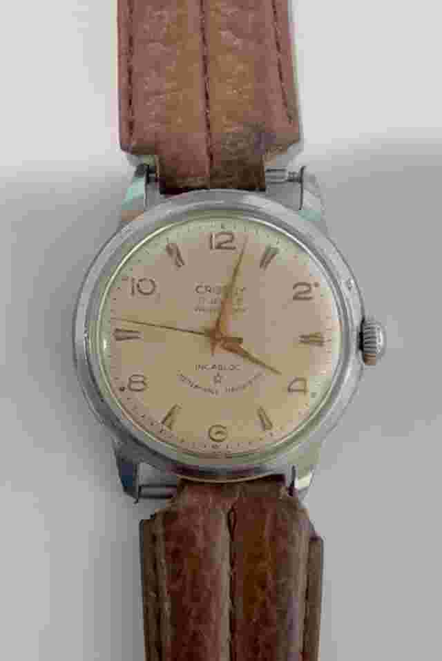 Crosby 17J Men's Watch Vintage France Manual Wind Runs Good Time Everbrite