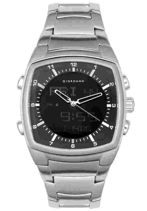 Giordano Black Dial Stainless Steel Analog-Digital Multi-Function Watch 1246-11