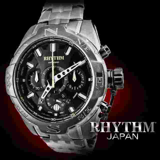 Rhythm Chronograph S1414S04 Men's Watch 45x53mm Stainless Steel Case 10 ATM