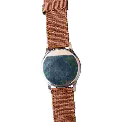 US Men's SOKI Military Army Canvas Calendar Analog Quartz  BROWN Watch New Batte