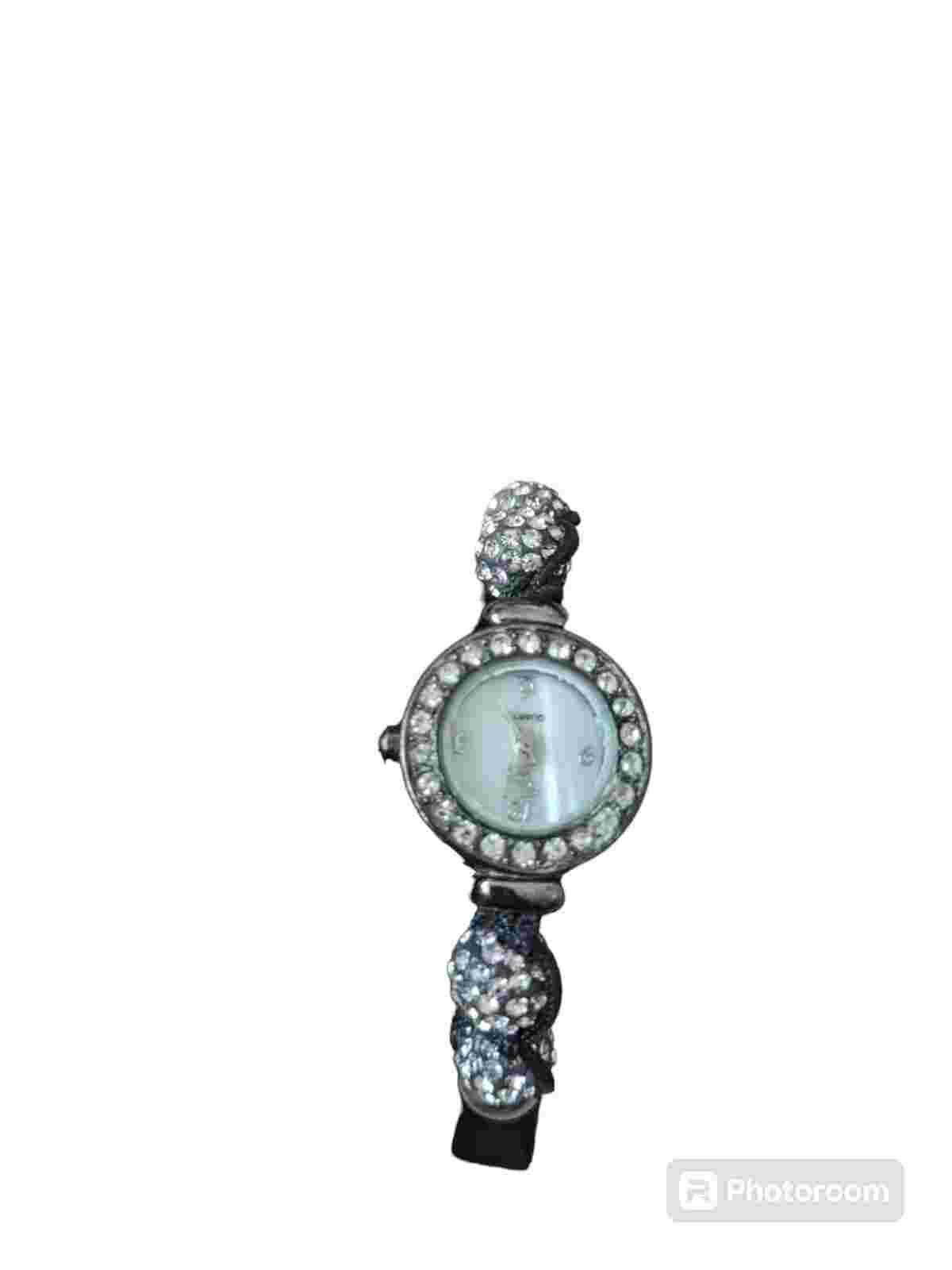 Colleen Lopez Women's Silver Beaded Watch