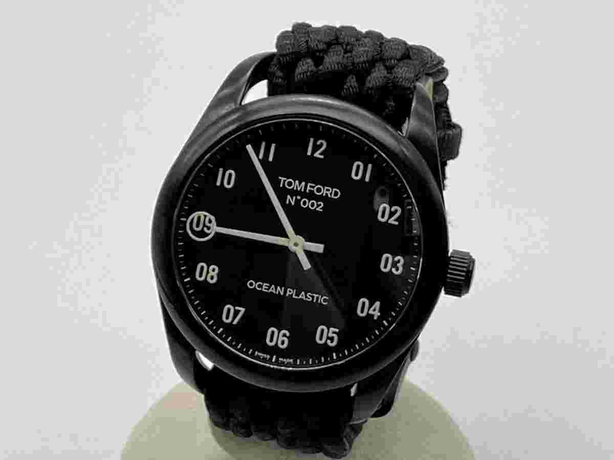 TOM FORD N.002 OCEAN PLASTIC TFT002023 Quartz Used Watch with Box